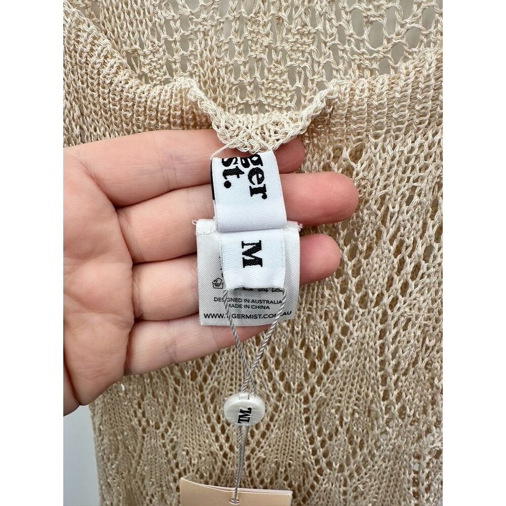 Ardon Maxi Dress Cream Crochet Tiger Mist Size M - Picture 6 of 8